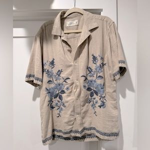 Abercrombie & Fitch Summer Linen Camp Shirt sz M